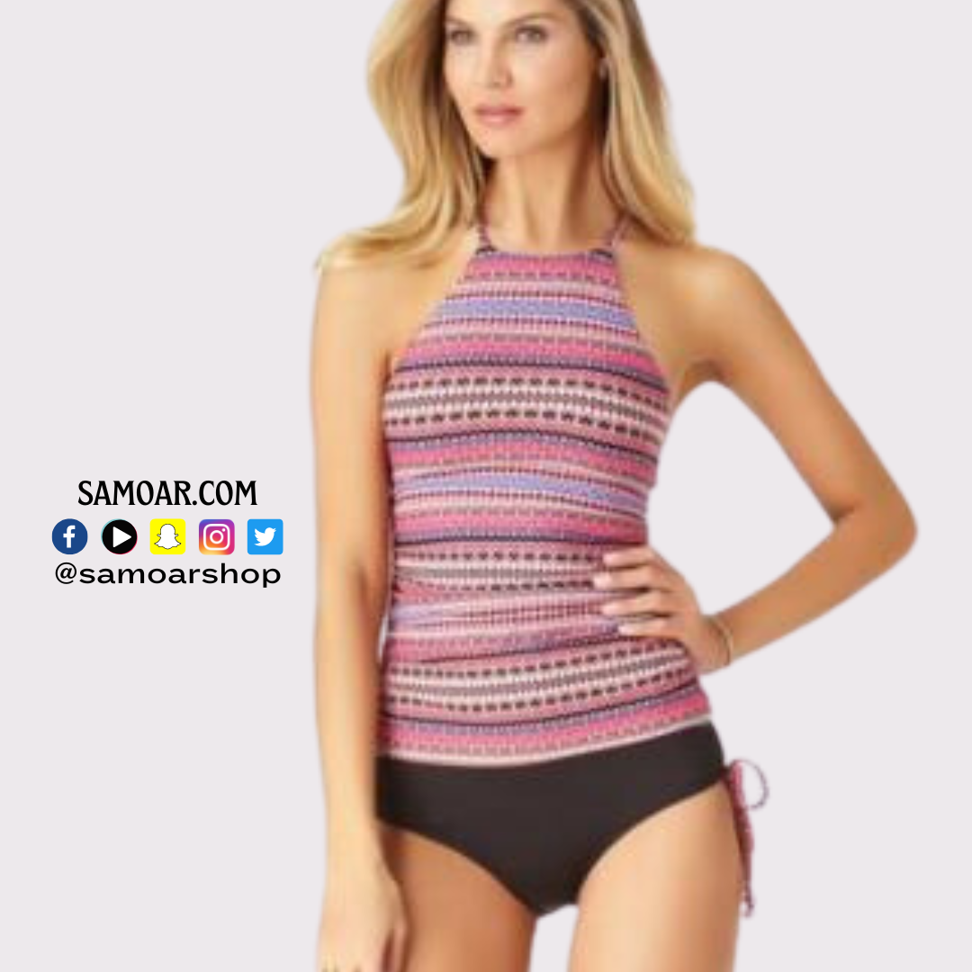 توب تانكيني متعدد الألوان