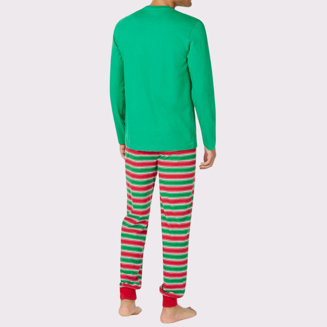 Crushed It Stripe Men Holiday's PJ