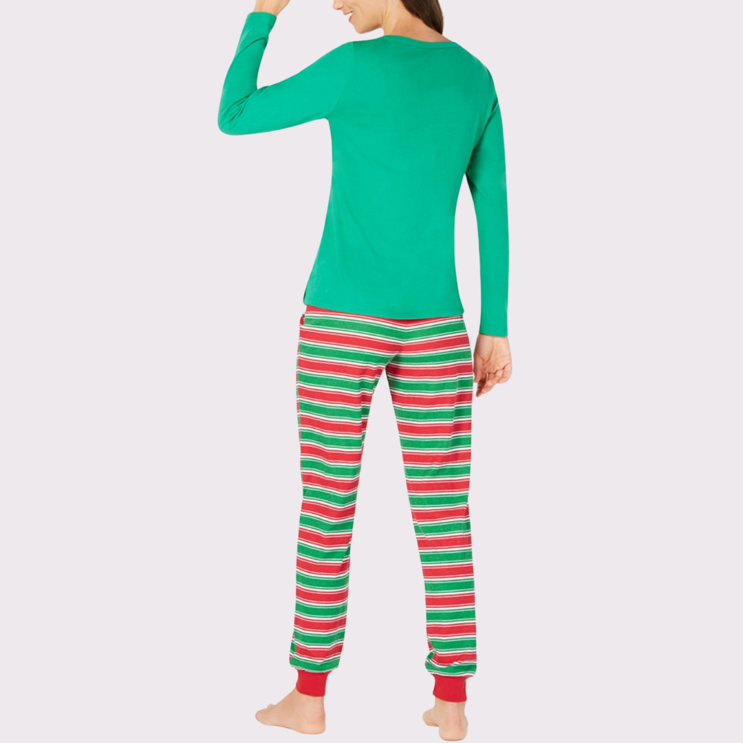 بيجامة نسائية مخططة من Crushed It Holiday