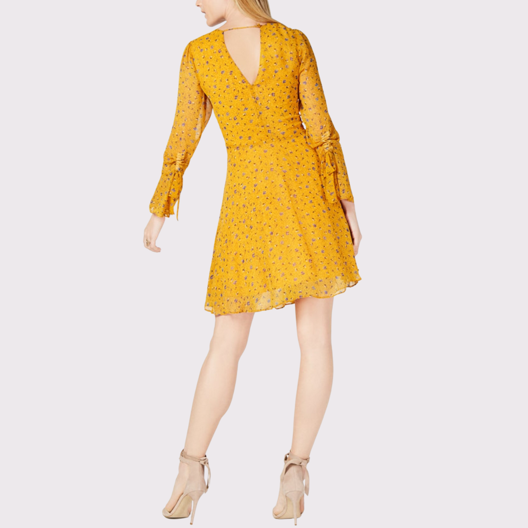 Floral-Print Ruched Fit & Flare dress
