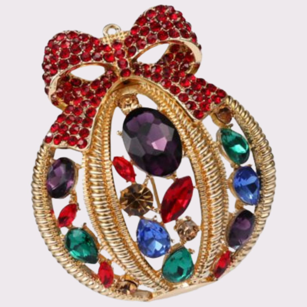 Gold-Tone Multicolor Crystal O Gold