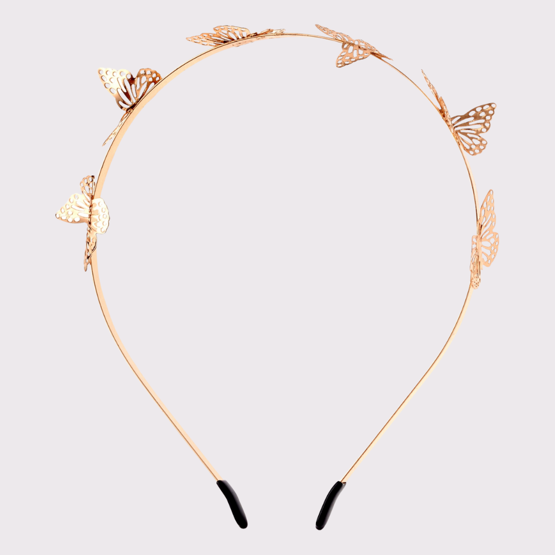 Gold-Tone Openwork Butterfly H Gold