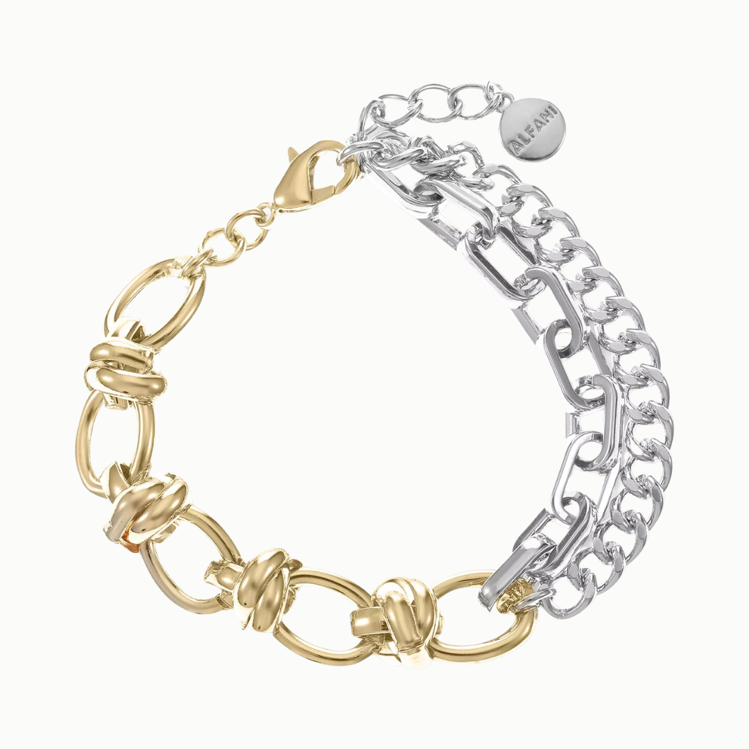 Two-Tone Geometric Link Line B Two Tone