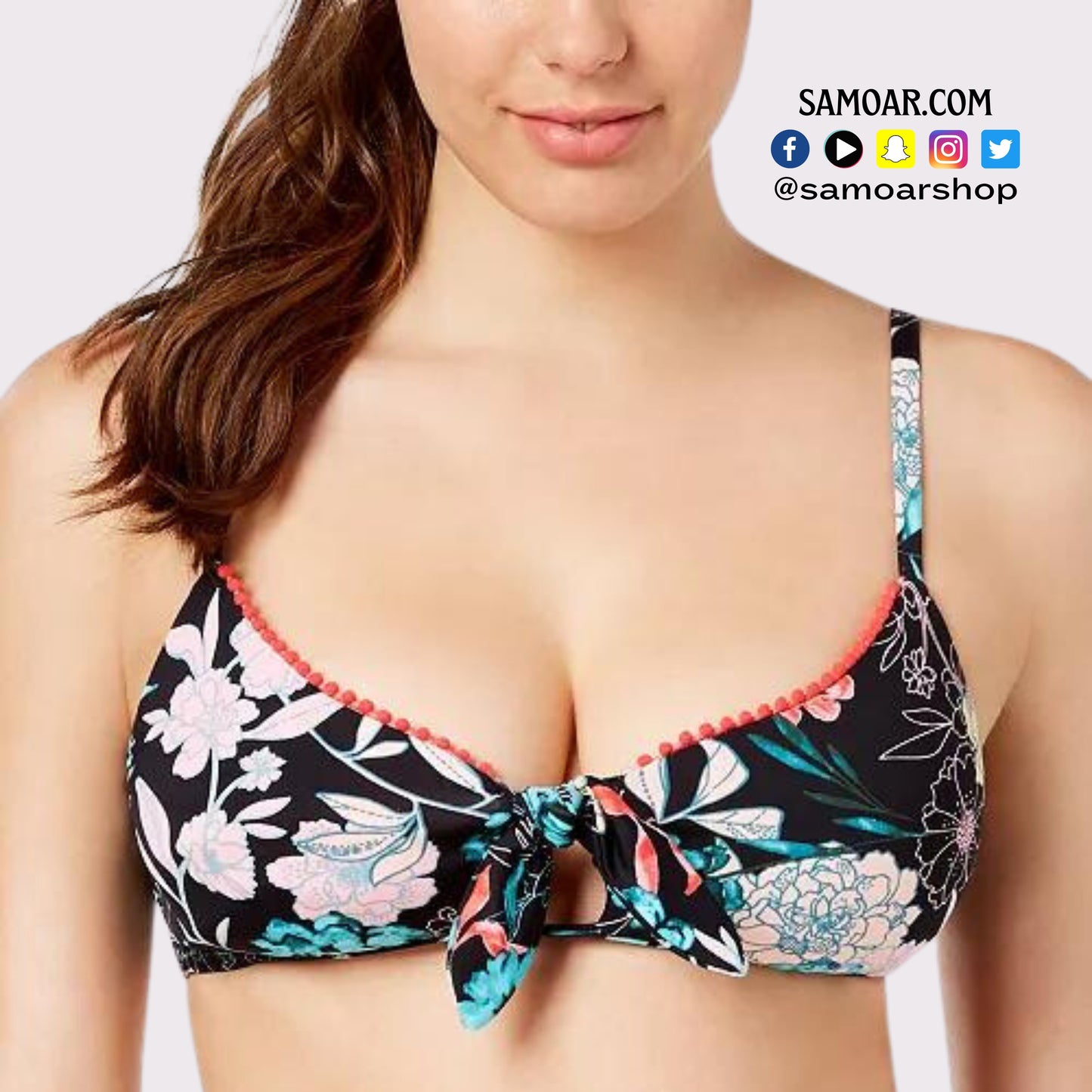 Tie Front Bralette Bikini Top