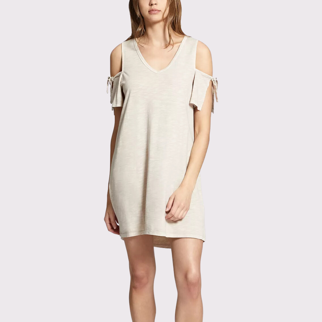 Lakeside Cotton Tie-Sleeve Dress