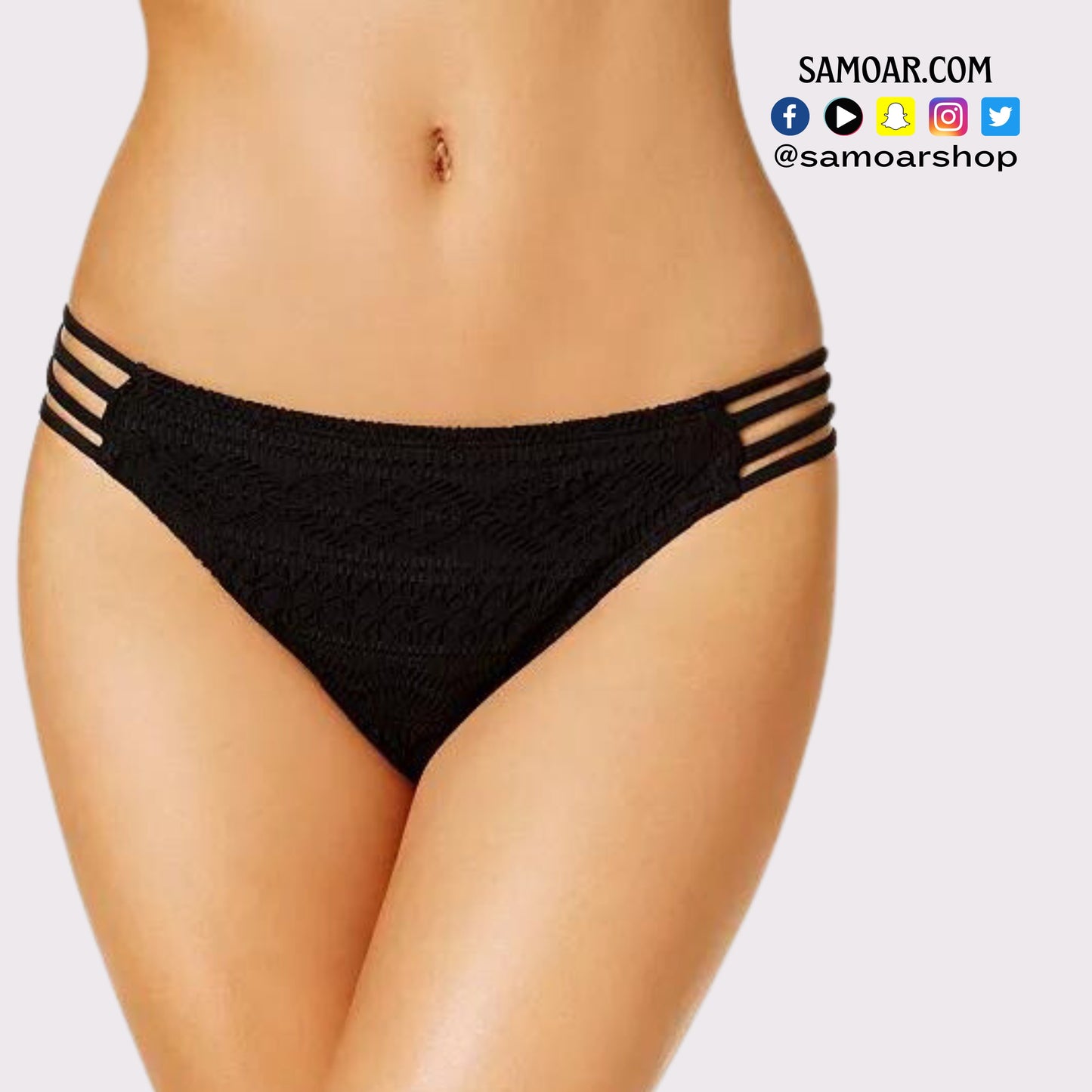 Crochet Strappy Hipster Bikini Bottoms