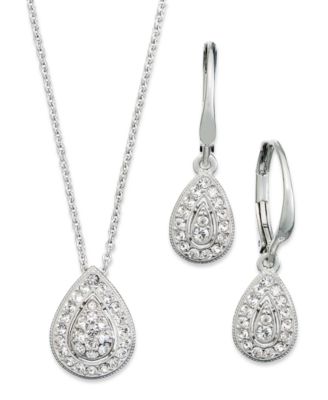 Rhodium-Plated jewelry set