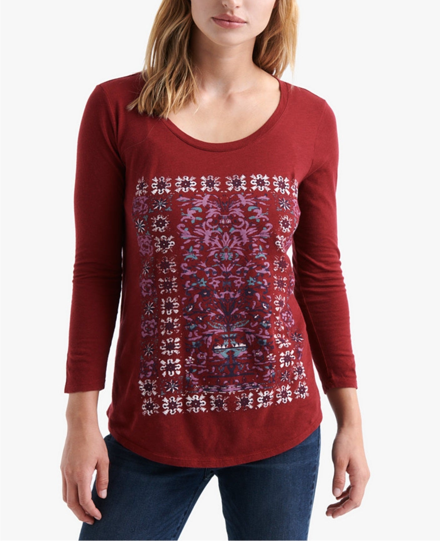 Cotton Batik-Print T-Shirt