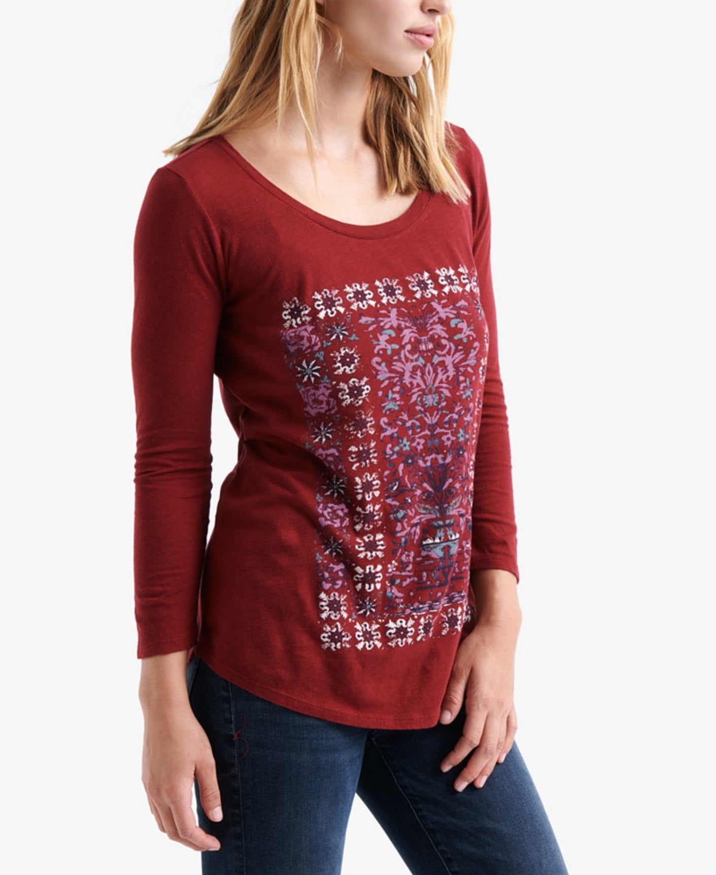 Cotton Batik-Print T-Shirt