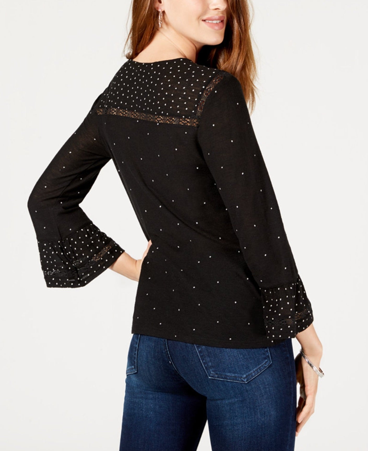 Cotton Crochet-Trim Top