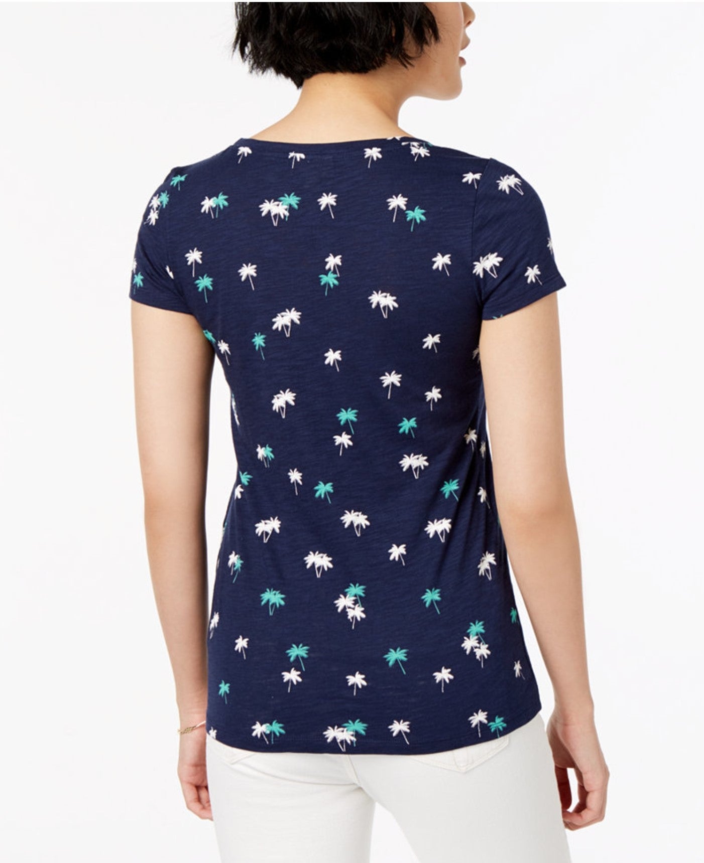 Printed V-Neck T-Shirt