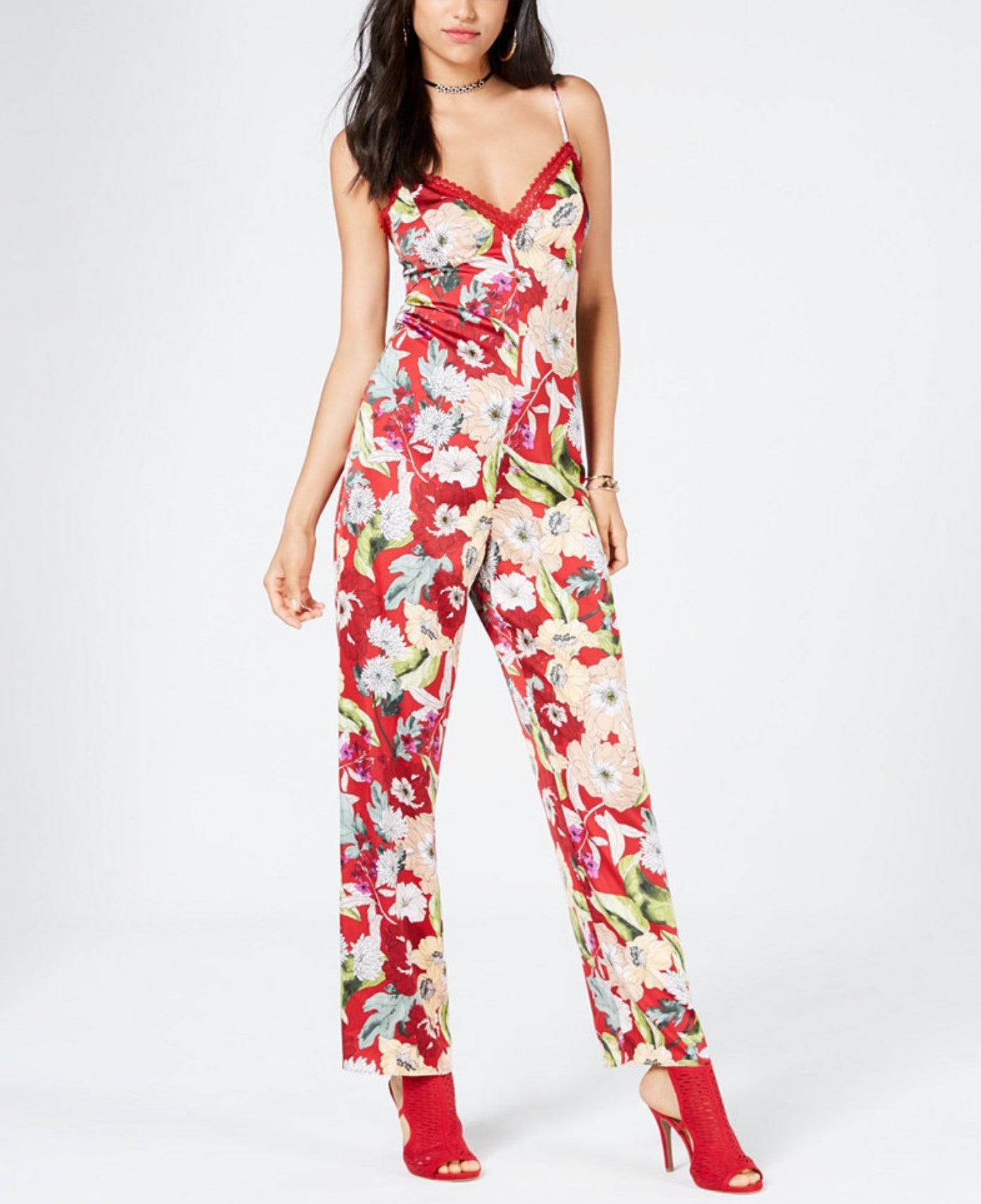 GUESS Floral-Print Jumpsuit