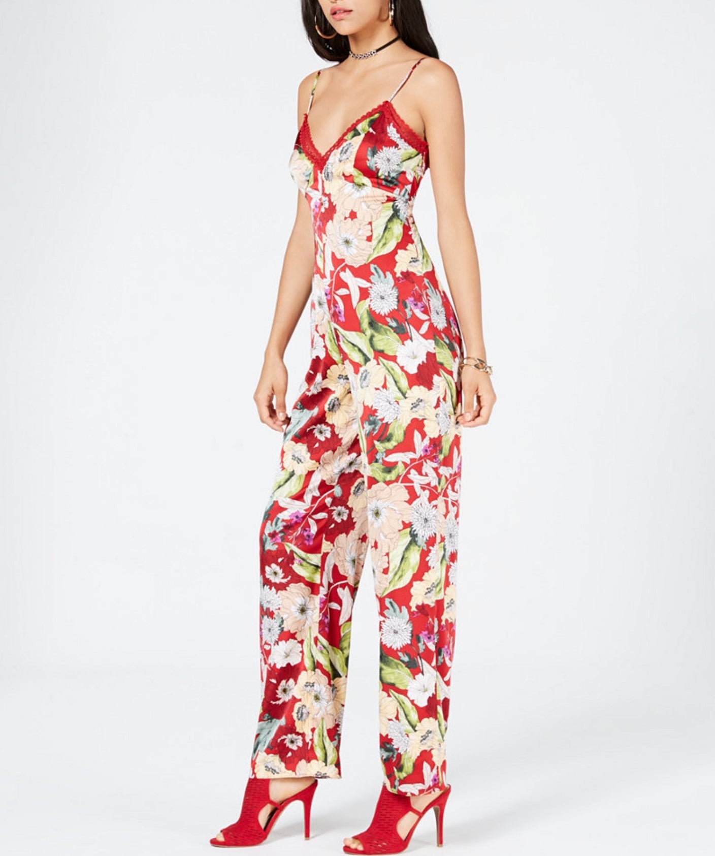 GUESS Floral-Print Jumpsuit