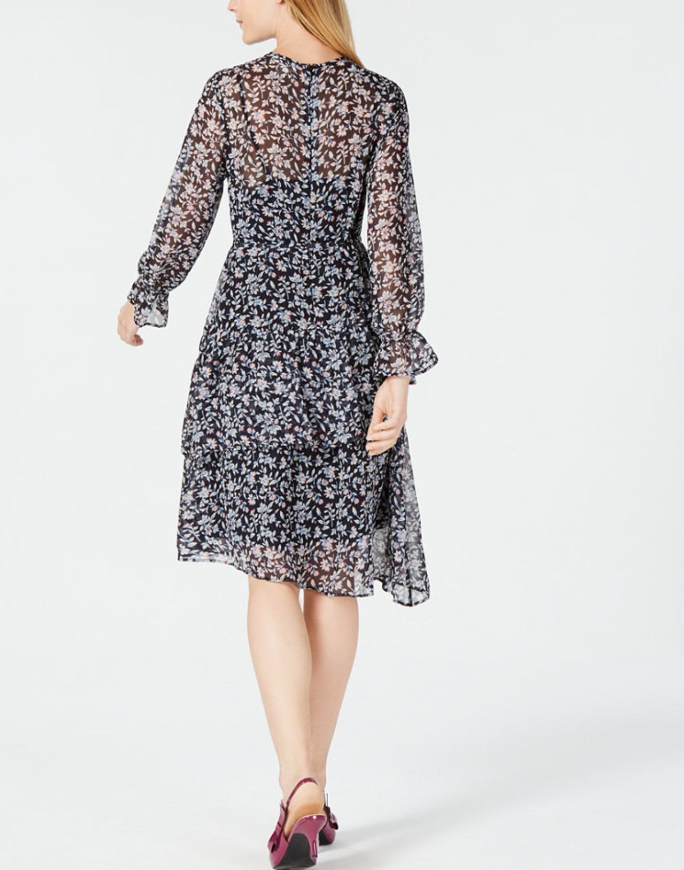 Maison Jules Floral-Print Asymmetrical Dress