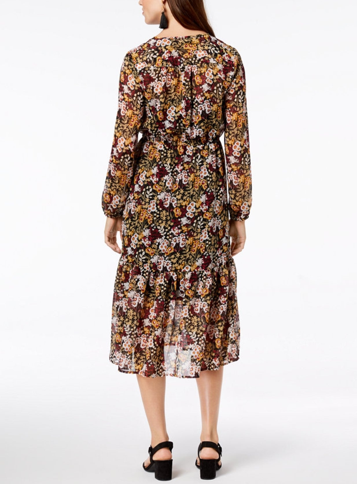 Maison Jules Floral-Print Midi Dress