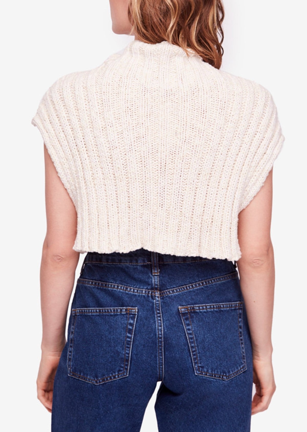 Twisted-Cable Cropped Sweater