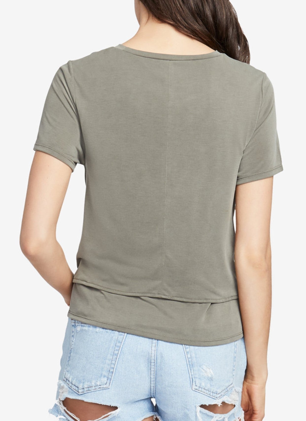 RACHEL Rachel Roy Cropped Tie-Front T-Shirt,