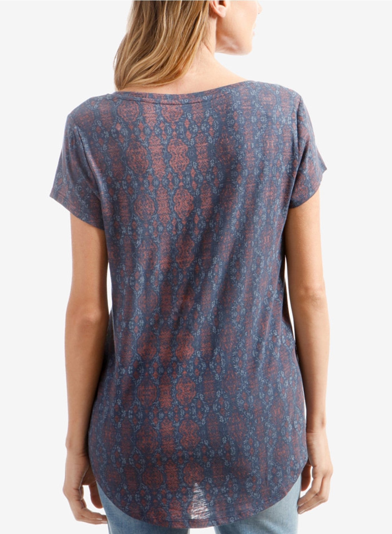 Printed Scoop-Neck T-Shirt