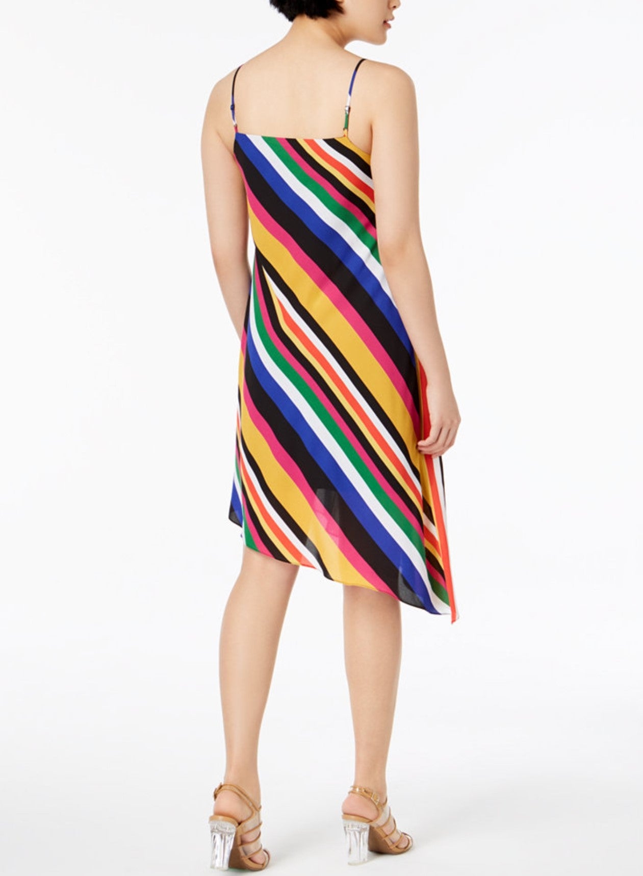 Bar Ill Striped Asymmetrical Dress