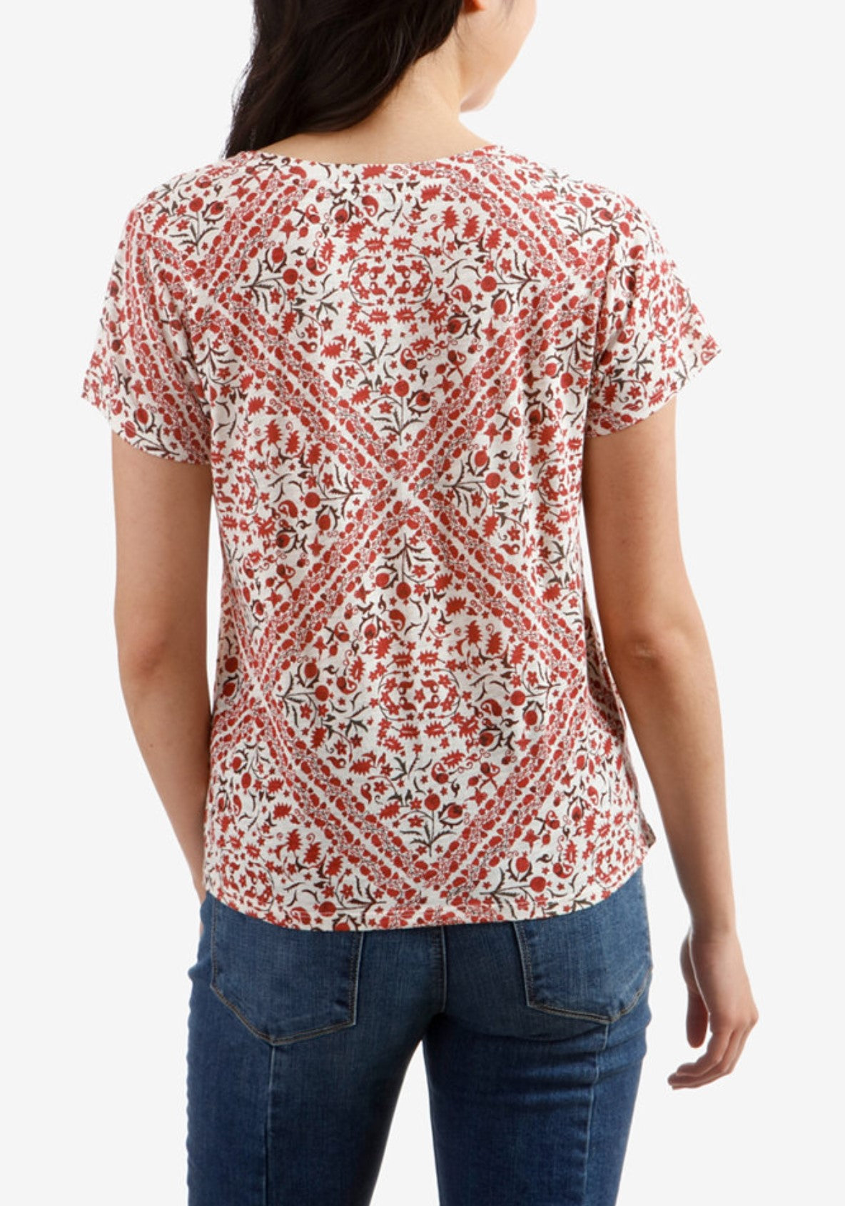 Printed Scoop-Neck T-Shirt