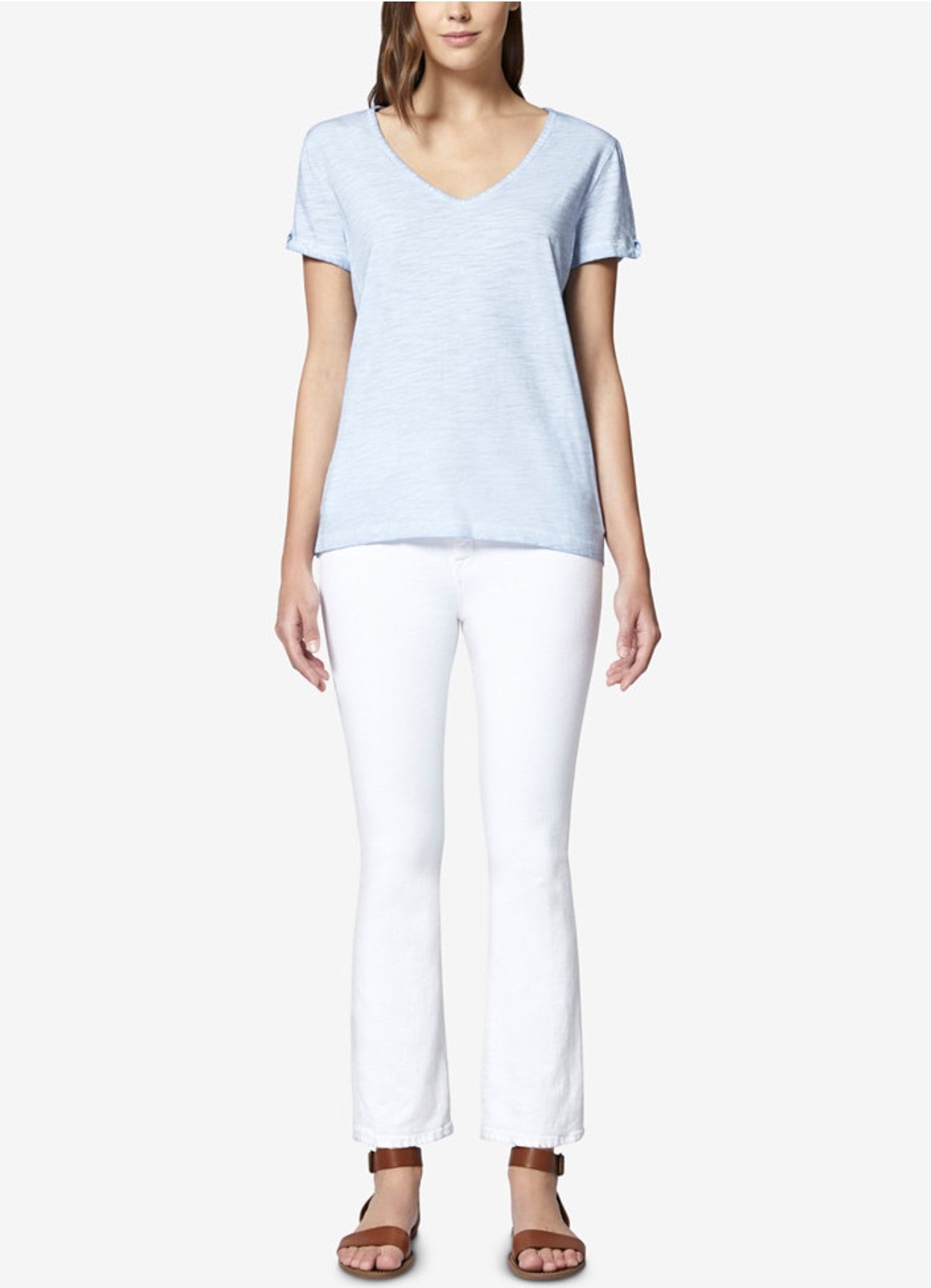 Twist-Sleeve Soft T-Shirt