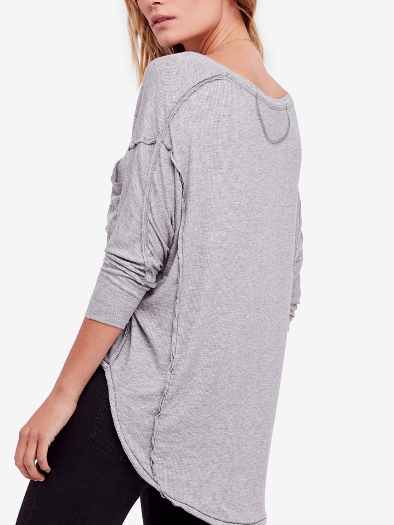 Free People Golden Gate 3/4-Sleeve V-Neck T-shirt