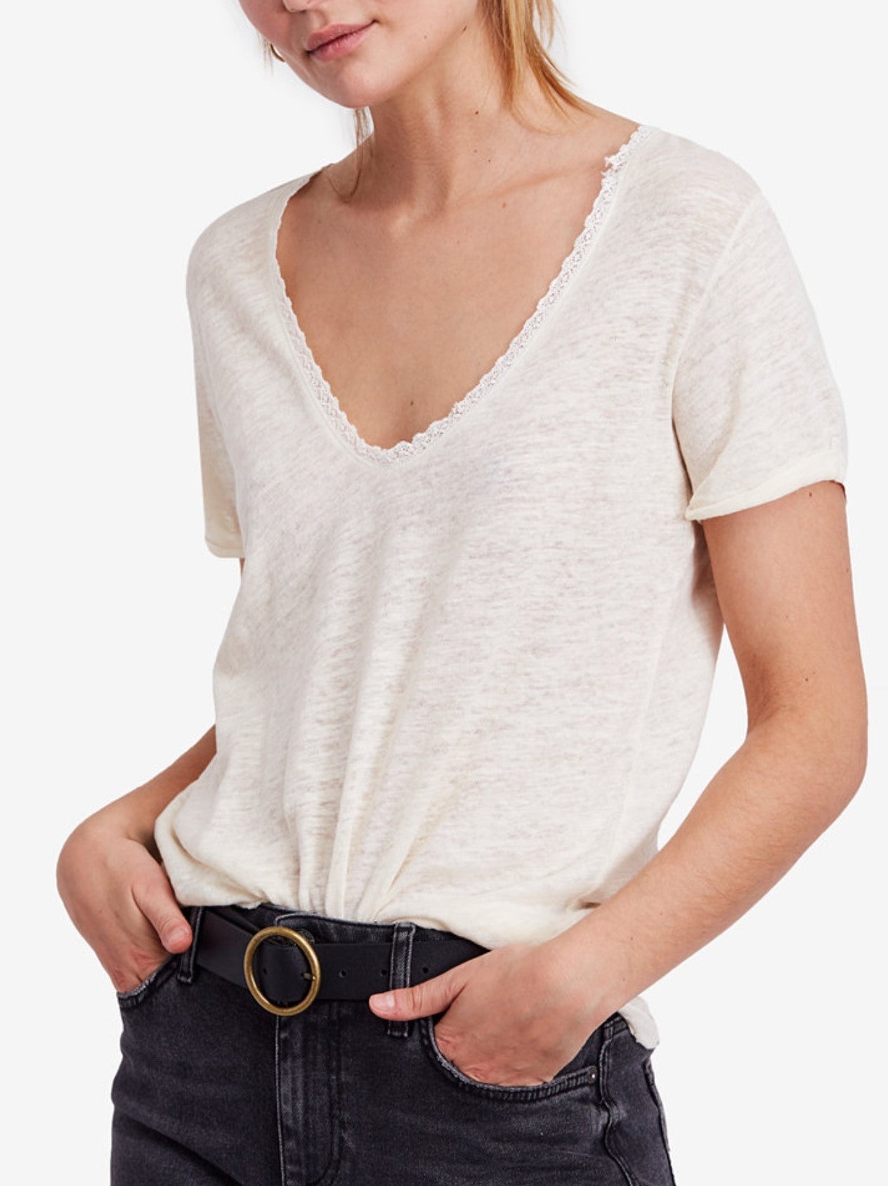 Crochet-Trim T-Shirt