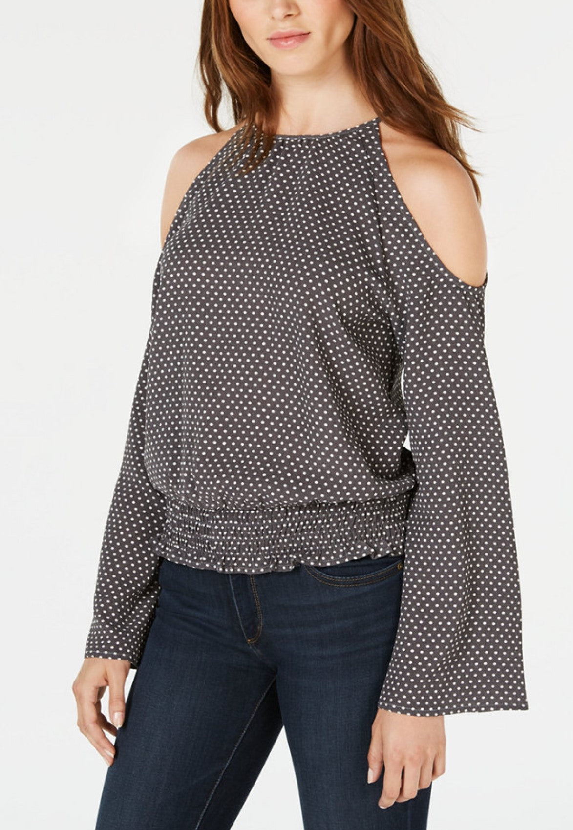 Bar Ill Printed Cold-Shoulder Top