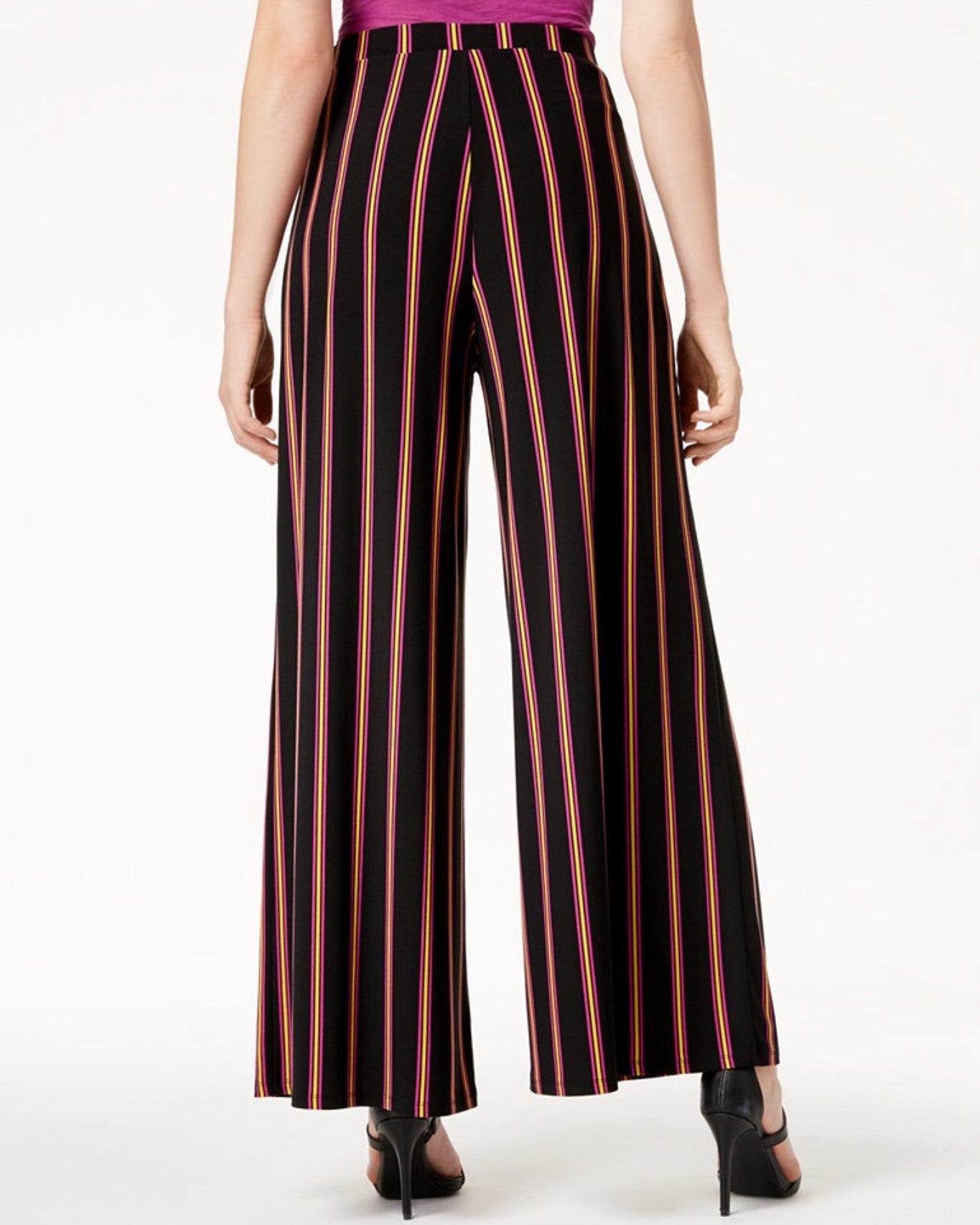 Bar Ill Striped Wide-Leg Pull-On Pants