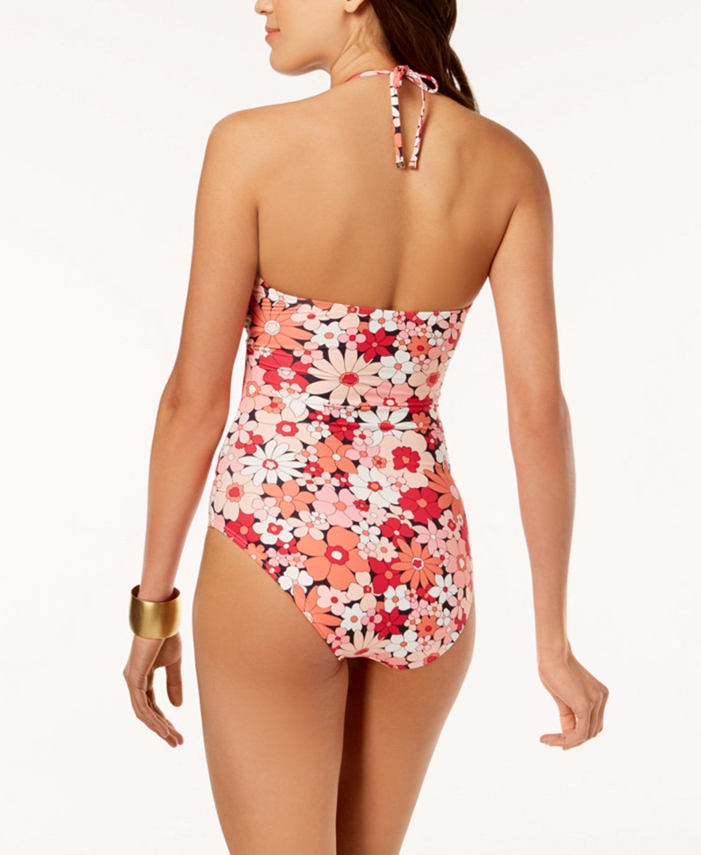 Keyhole Halter One-Piece Swimsuit