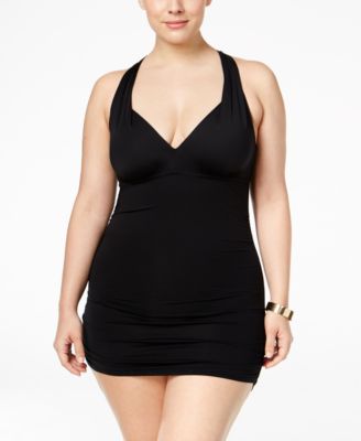 Lauren Ralph Lauren Plus Size Plunging Halter swimsuit