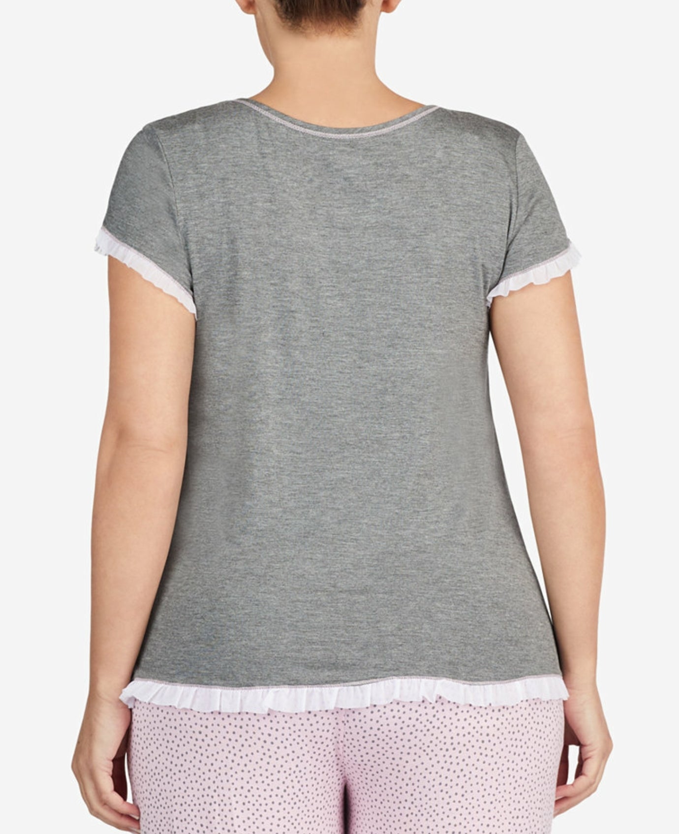 Ruffle-Trim Pajama Top
