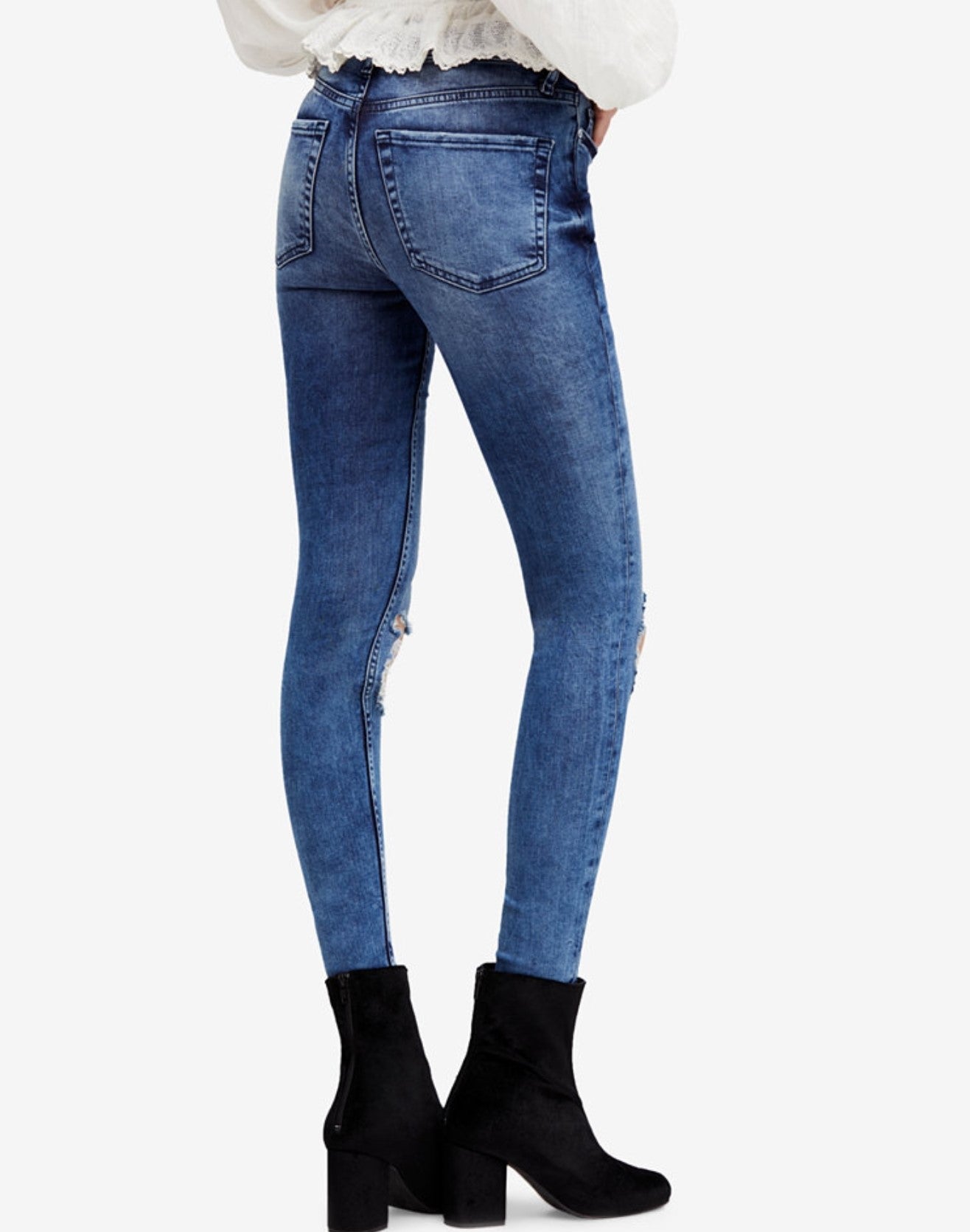 Free People Busted Knee Skinny Jeans