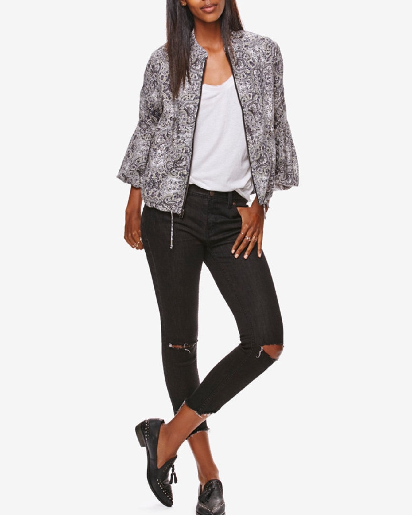 Free People Ripped Skinny Jeans