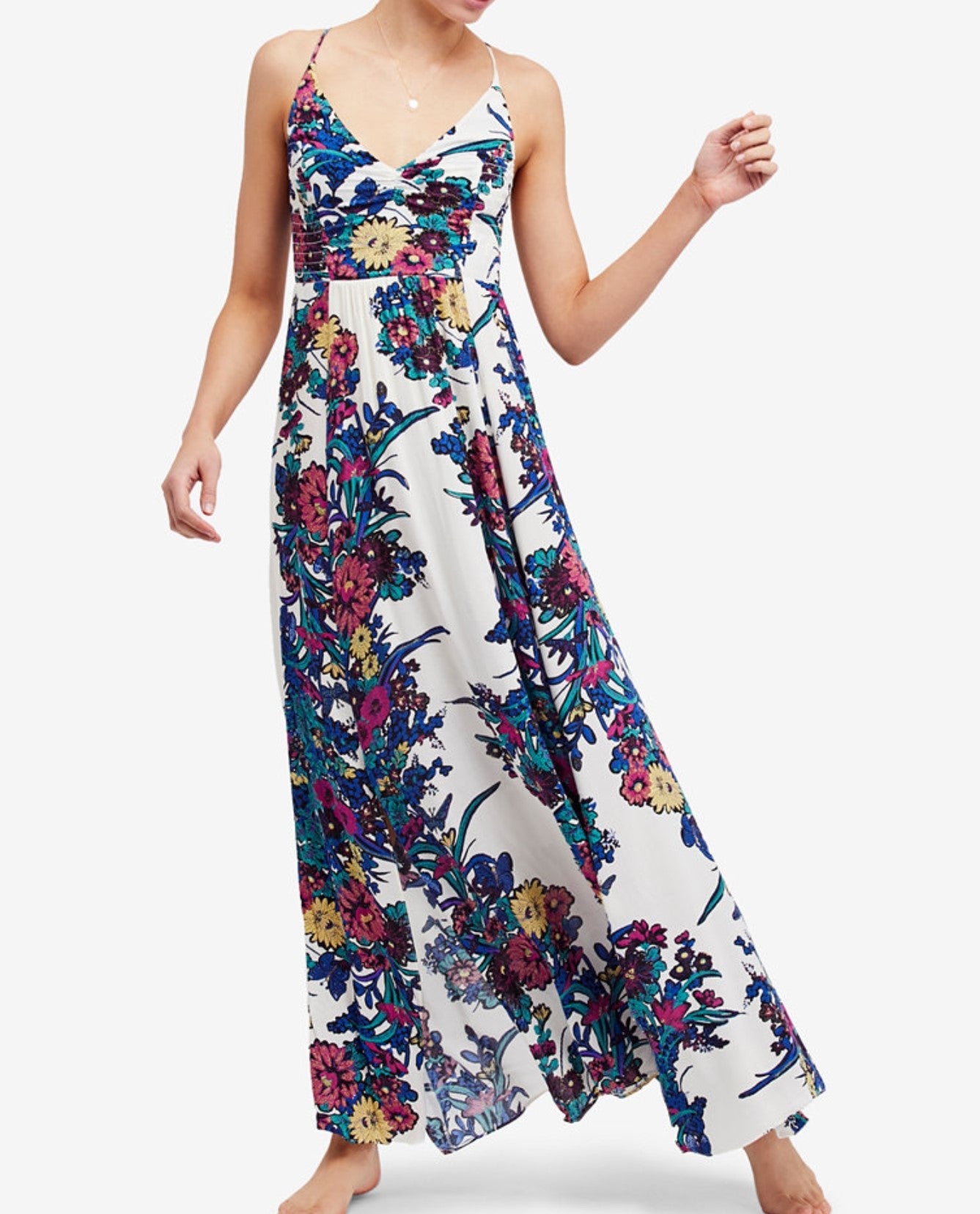Free People Through The Vine Printed Maxi Dress