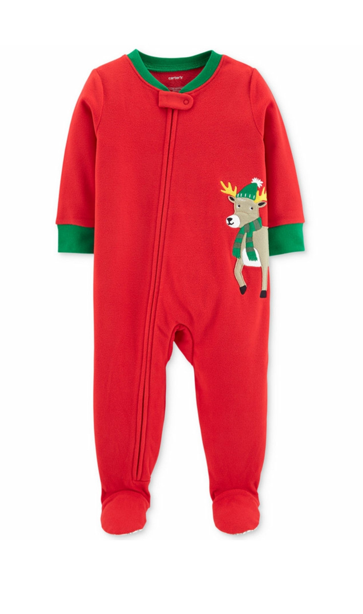 Baby Boys Reindeer Footed Fleece Pajamas