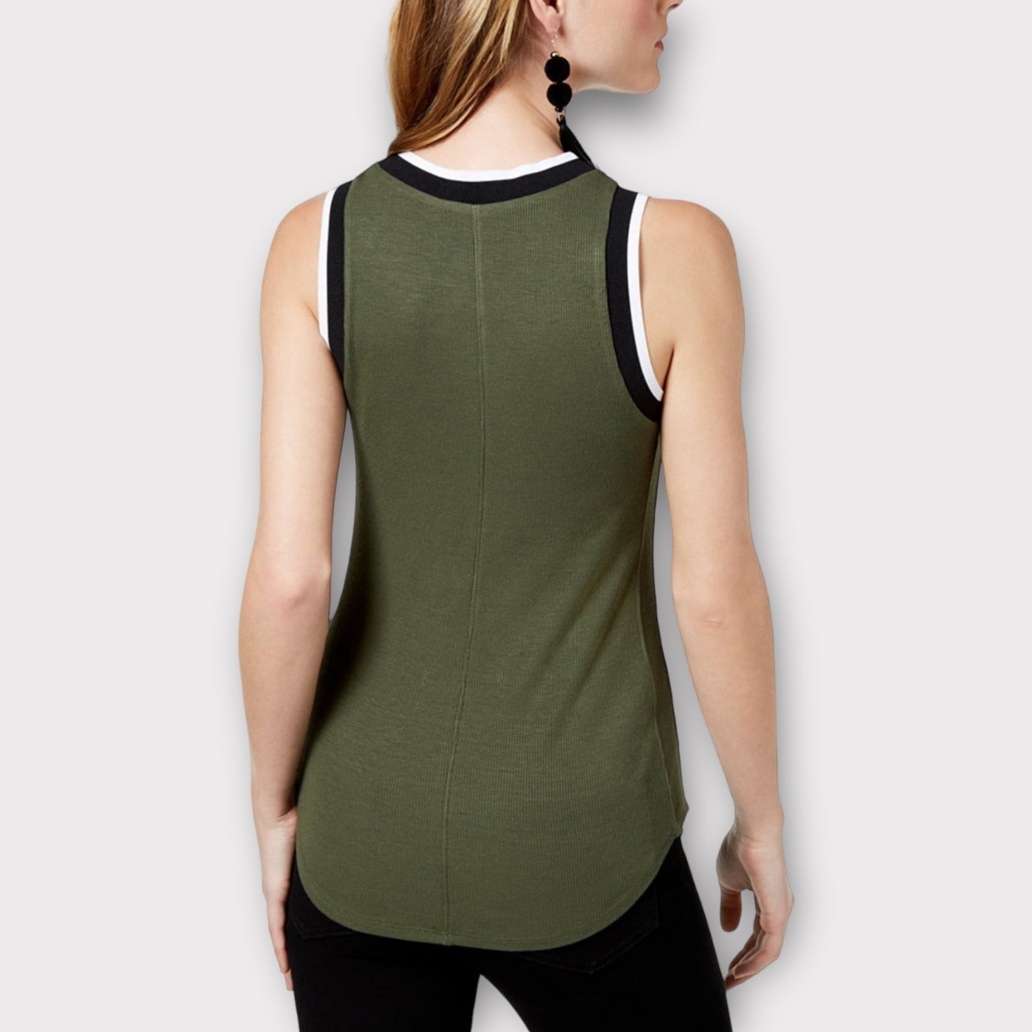 Ribbed Varsity Tank Top