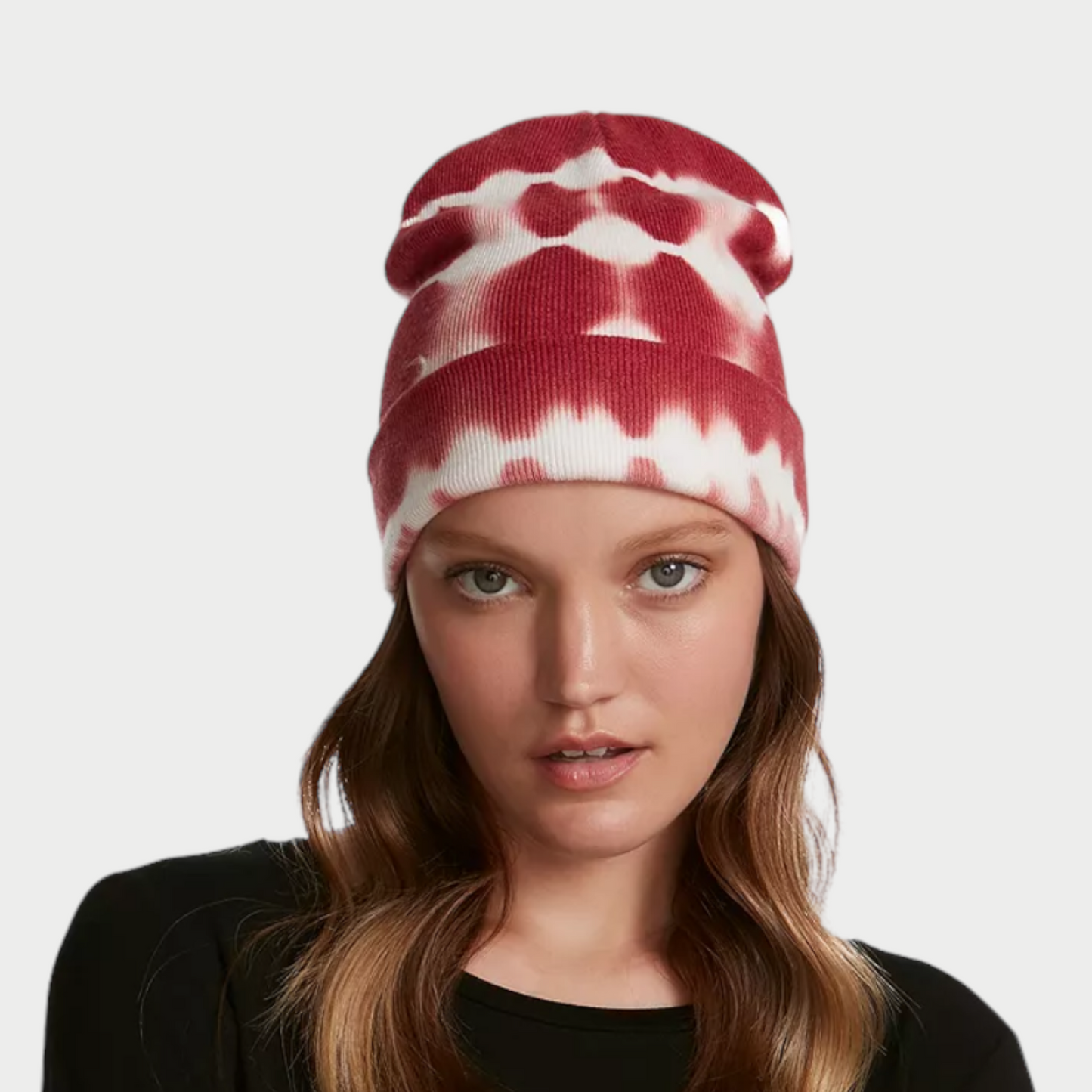Steve Madden Tie-Dyed Beanie Magenta ONE SIZE