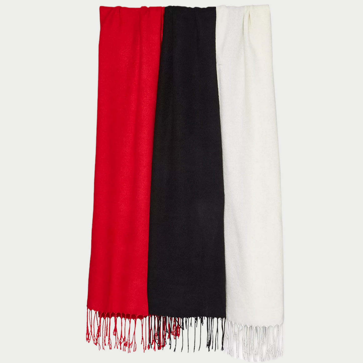 Cozy Blanket Scarf with Fringe Detail