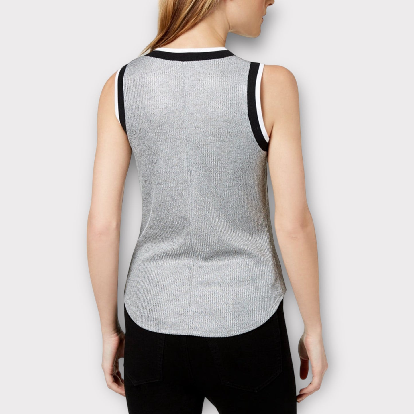 Ribbed Varsity Tank Top