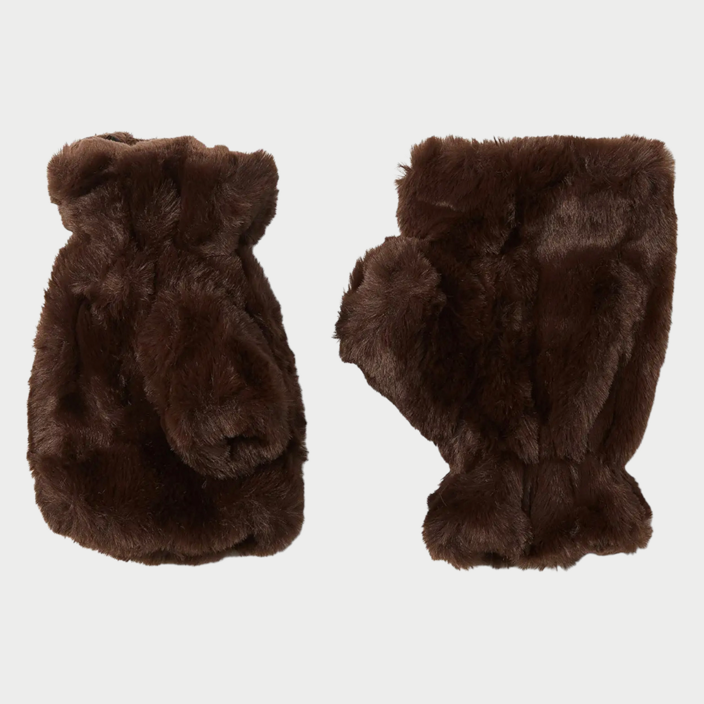 Ariel faux fur fingerless gloves