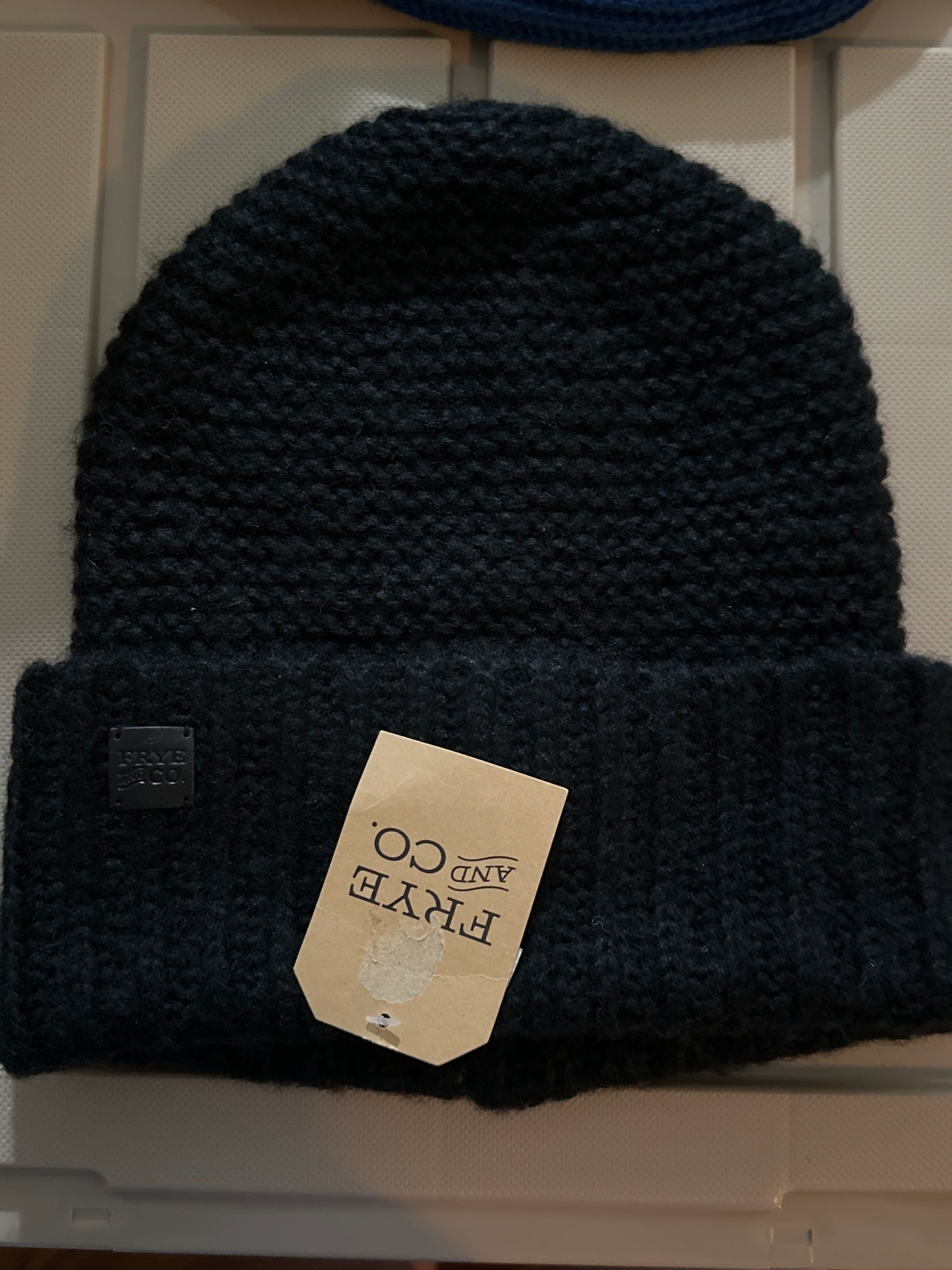 Frye and Co. Garter Stitch Slouchy Hat Black ONE SIZE