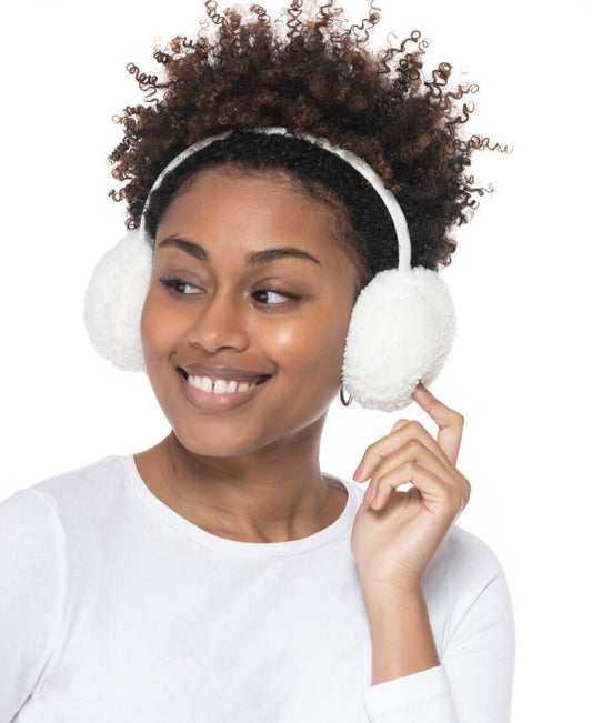 Jenni Faux Fur Earmuffs Ivory ONE SIZE