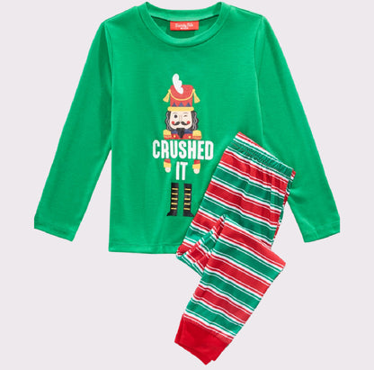 Crushed It Stripe Kids Holiday's PJ