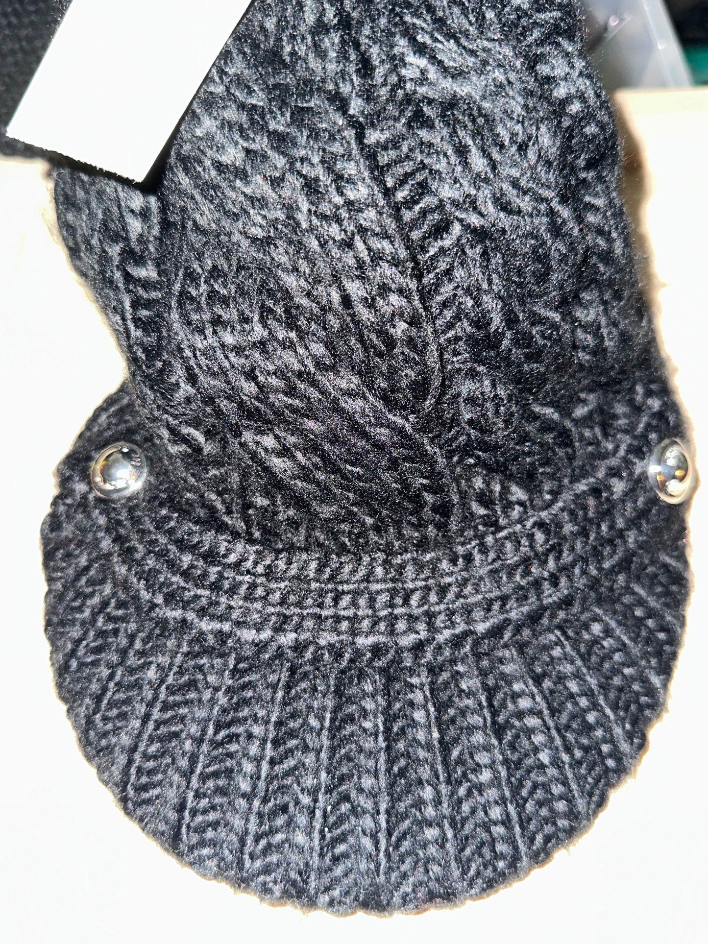 Michael Kors Super Cable Peak Hat Blackhp Nickel ONE SIZE