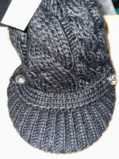 Michael Kors Super Cable Peak Hat Blackhp Nickel ONE SIZE