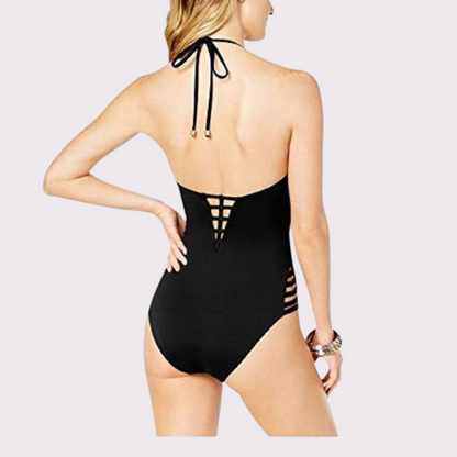 Strappy Plunging One-Piece Swimsuit
