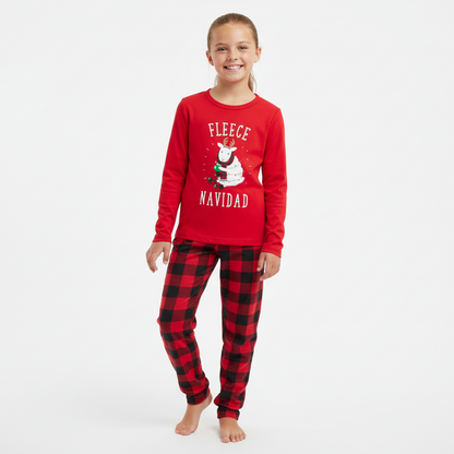 Fleece Navidad Kids Holiday's Family PJ