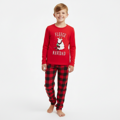 Fleece Navidad Kids Holiday's Family PJ