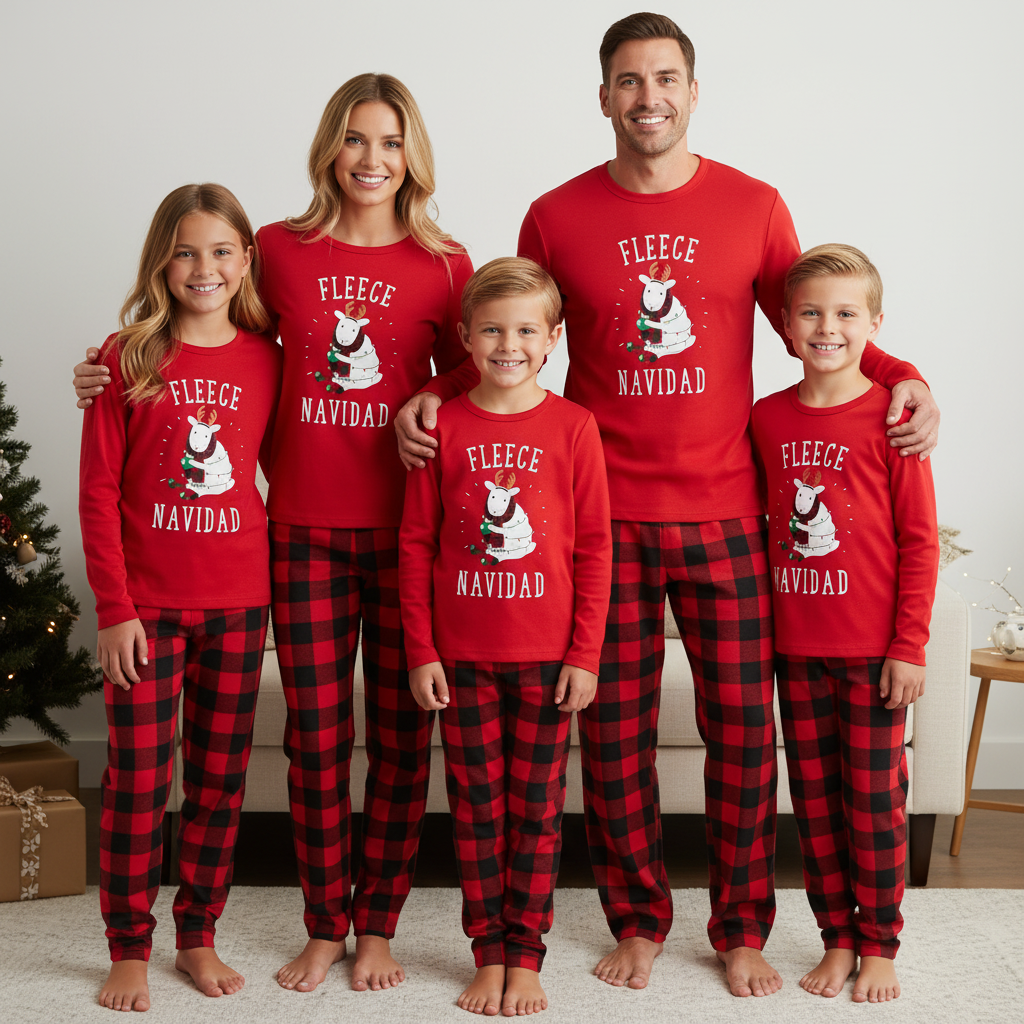 Fleece Navidad Family matching PJ